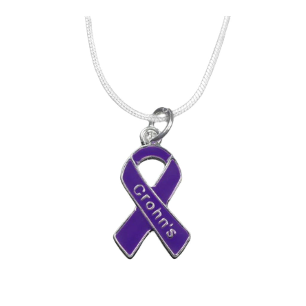 Purple Ribbon Crohn's Disease Awareness  Necklaces The Awareness Company
