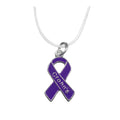 Purple Ribbon Crohn's Disease Awareness  Necklaces The Awareness Company