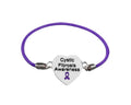Purple Ribbon Cystic Fibrosis Awareness Heart Stretch Bracelets The Awareness Company
