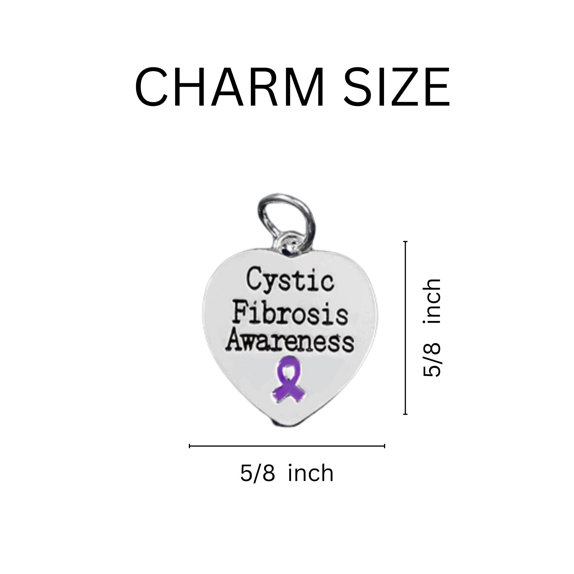 Purple Ribbon Cystic Fibrosis Awareness Heart Stretch Bracelets The Awareness Company