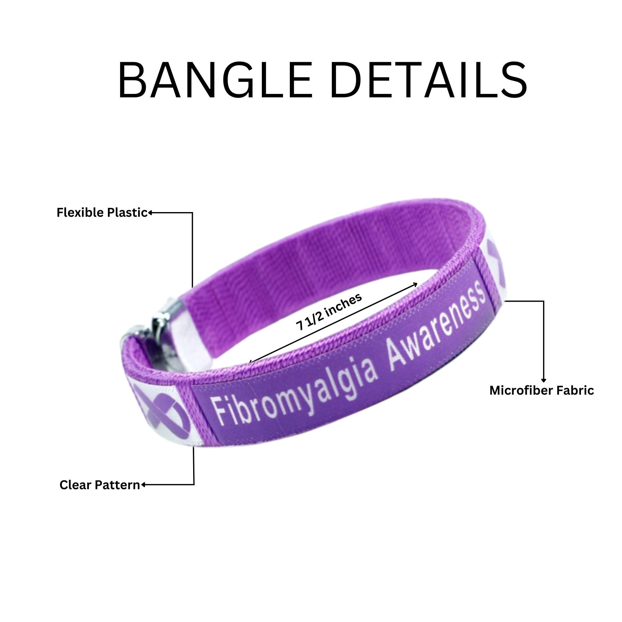 Purple Ribbon Fibromyalgia Awareness Bangle Bracelets The Awareness Company