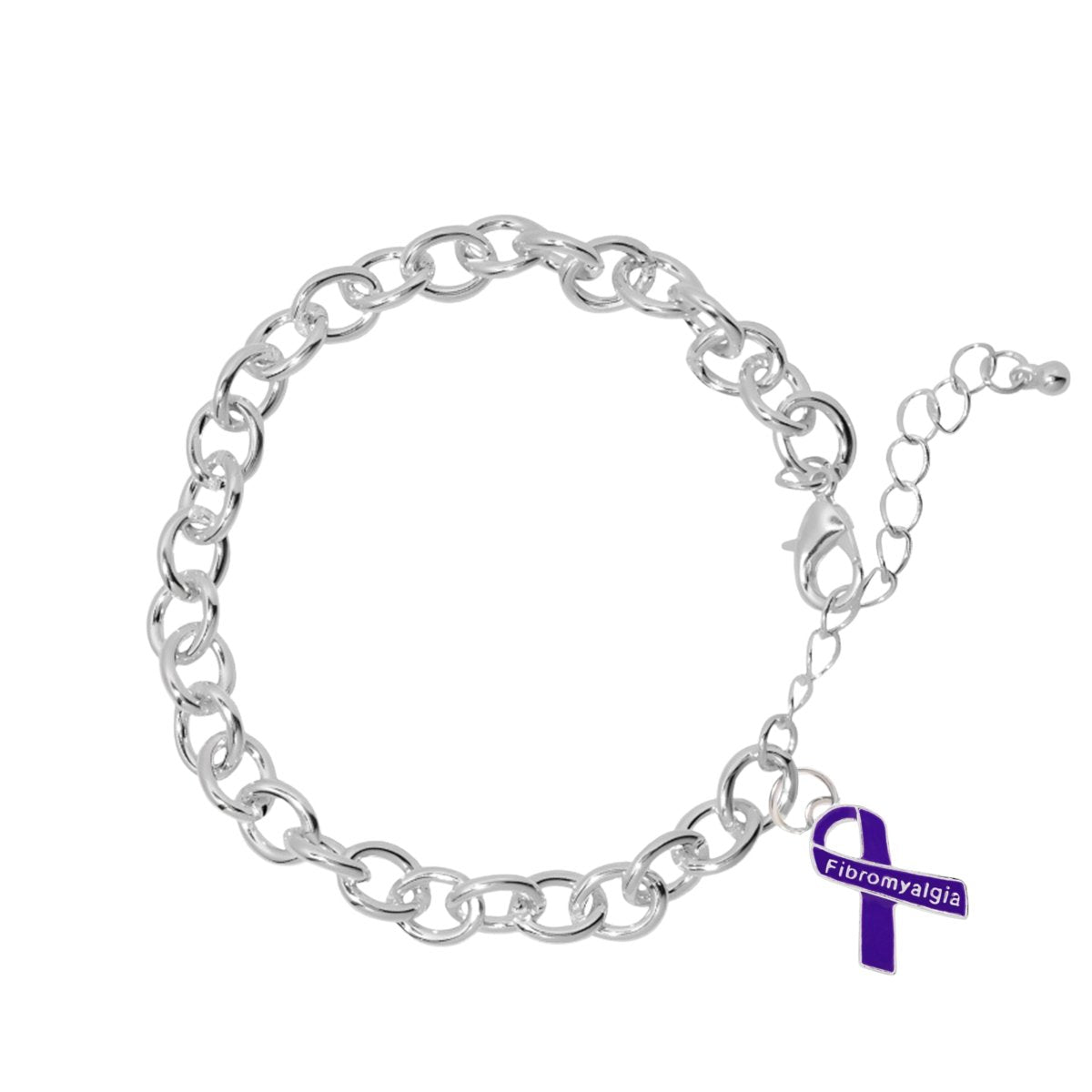 Purple Ribbon Fibromyalgia Awareness Chunky Charm Bracelets The Awareness Company