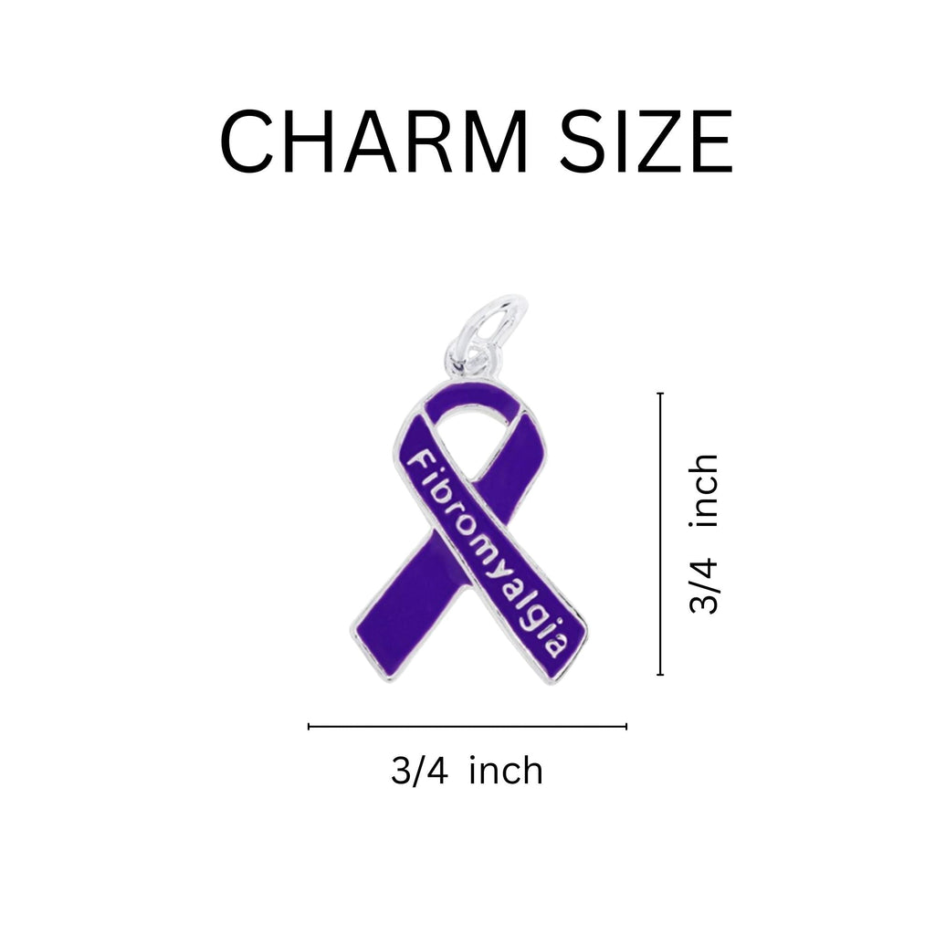 Purple Ribbon Fibromyalgia Awareness Hanging Charms The Awareness Company