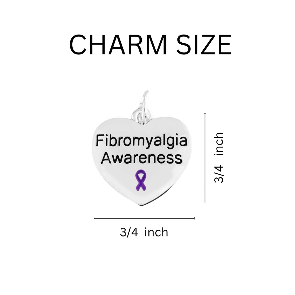 Purple Ribbon  Fibromyalgia Awareness Heart Earrings The Awareness Company