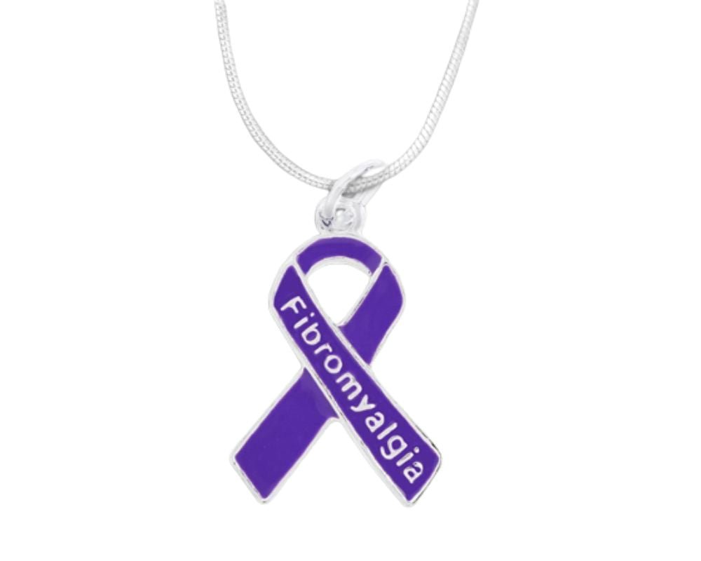 Purple Ribbon Fibromyalgia Awareness Necklaces The Awareness Company