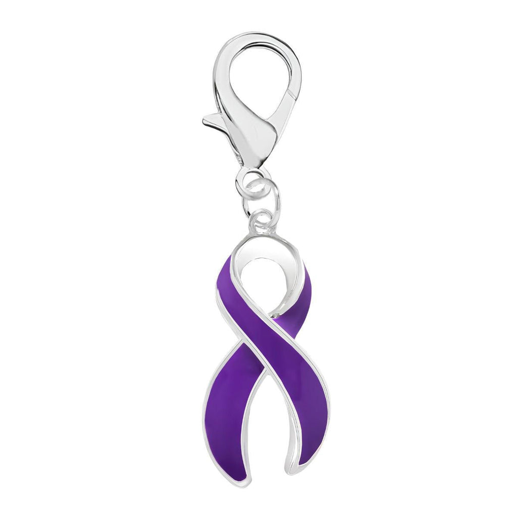 Purple Ribbon Hanging Charms The Awareness Company