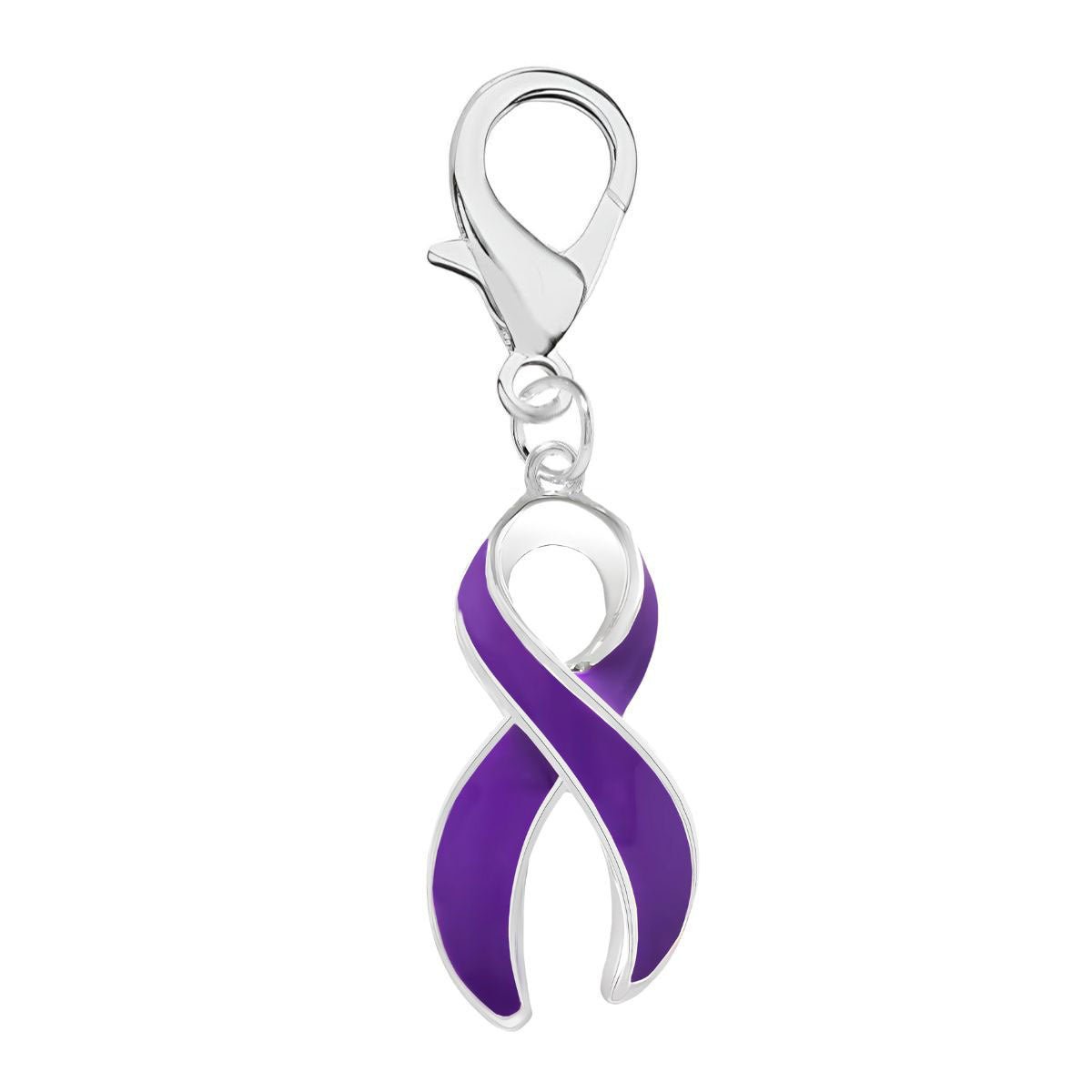 Purple Ribbon Hanging Charms The Awareness Company