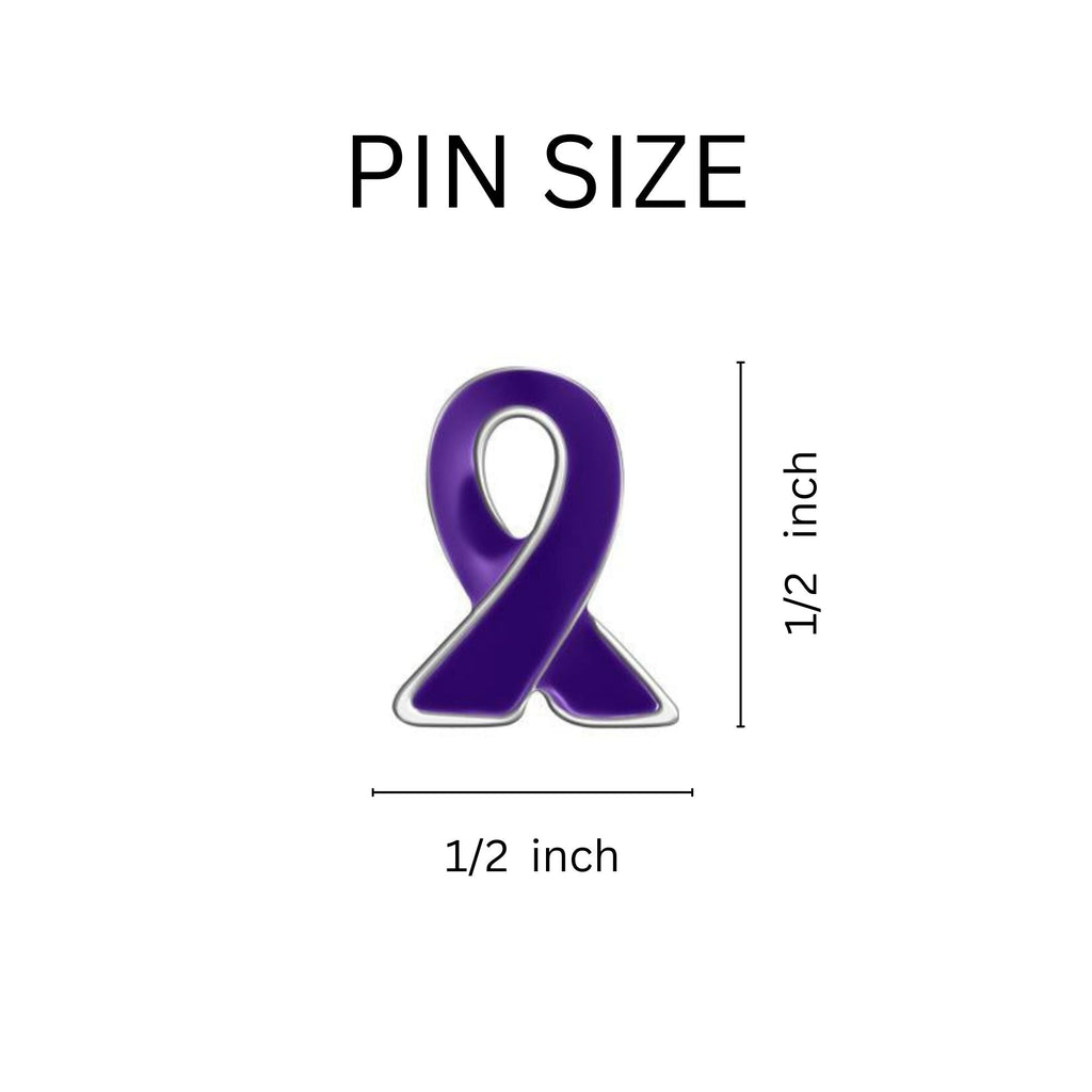 Purple Ribbon Lapel Pins The Awareness Company