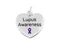 Purple Ribbon Lupus Awareness Heart Charms The Awareness Company