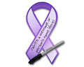 Purple Ribbon Paper Donation Ribbons (50/Pack) The Awareness Company