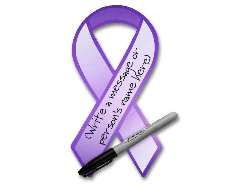 Purple Ribbon Paper Donation Ribbons (50/Pack) The Awareness Company