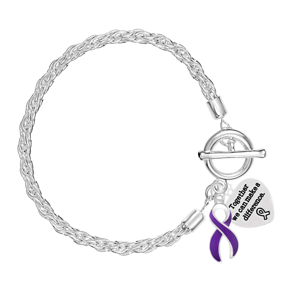 Purple Ribbon Cystic Fibrosis Awareness Rope Bracelets The Awareness Company