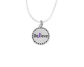 Purple Ribbon Round Believe Necklaces The Awareness Company