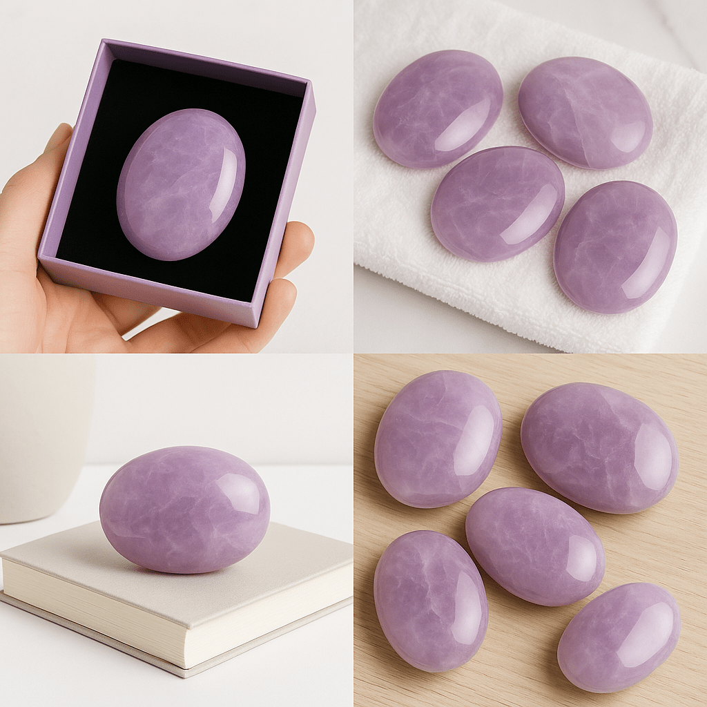 Purple Rose Quartz Palm Stones – Sold by the Pound KREATEUR MIAMI