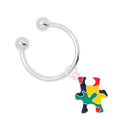 Puzzle Piece Autism Awareness Horseshoe Key Chains The Awareness Company