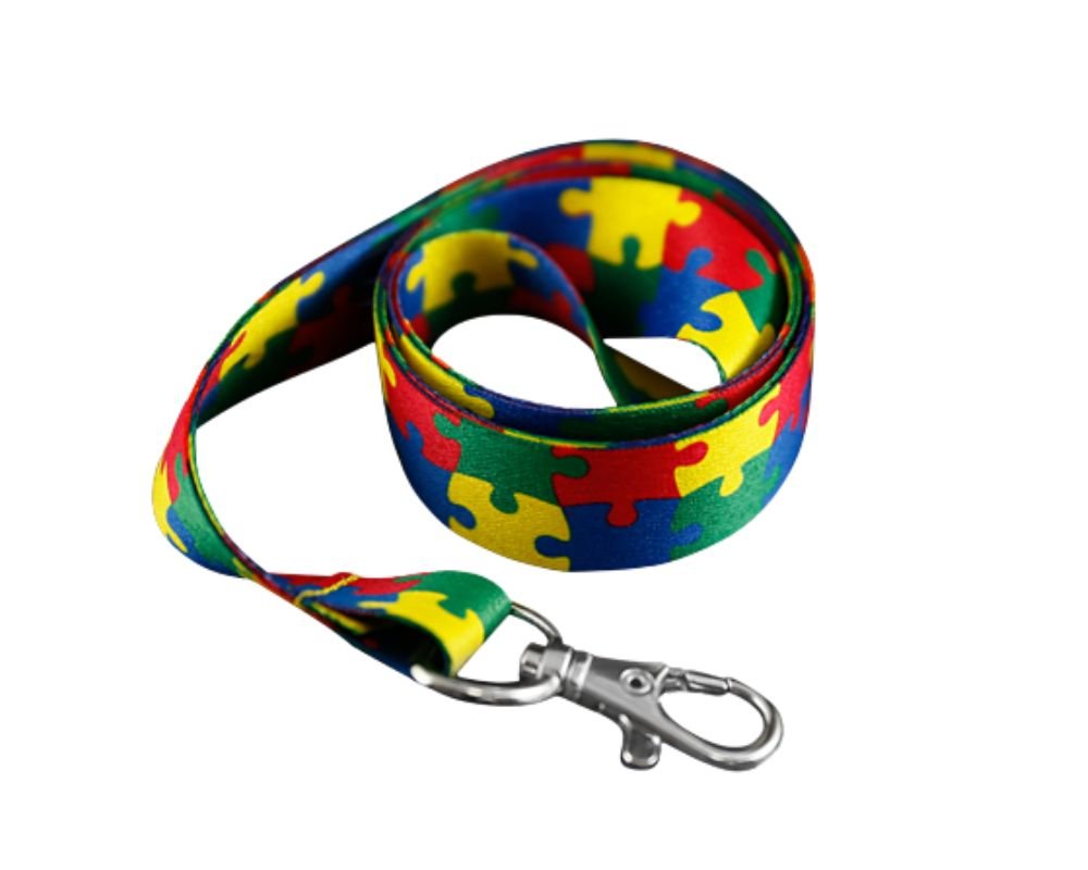 10 Pack Puzzle Piece Autism Awareness Lanyards The Awareness Company