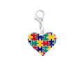 Puzzle Piece Autism Awareness Multicolored Heart Hanging Charms The Awareness Company
