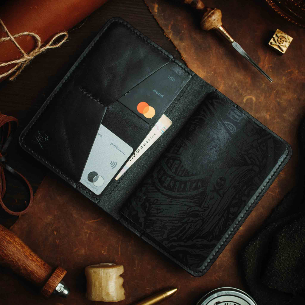 Passport Travel Wallet - Quartermaster v2 | Leather Velcro Organizer | Field Notes Holder Pirate Goods