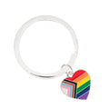 Quasar Heart Flag Charm Split Ring Key Chains The Awareness Company