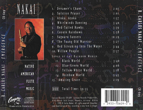 R. Carlos Nakai - Emergence: Songs Of The Rainbow World - Native American Flute Music (CD) | Near Mint (NM) Near Mint (NM) Love Vinyl Records