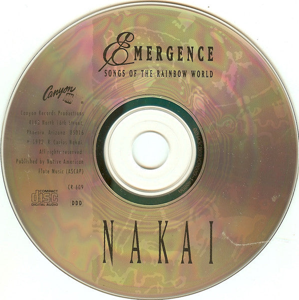 R. Carlos Nakai - Emergence: Songs Of The Rainbow World - Native American Flute Music (CD) | Near Mint (NM) Near Mint (NM) Love Vinyl Records