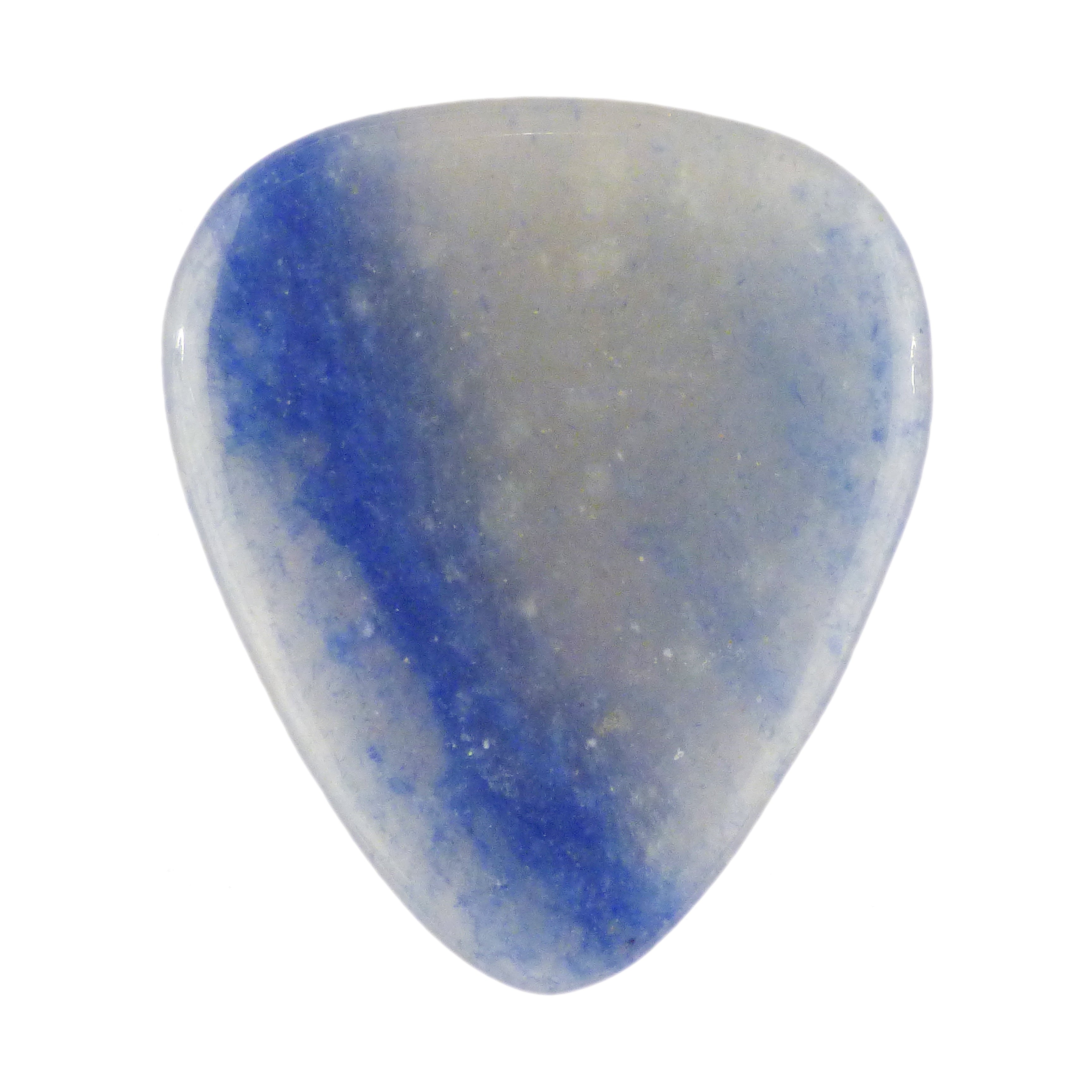 Blue Aventurine Stone Guitar Or Bass Pick - 3.0 mm Ultra Heavy Gauge - 351 Shape - Specialty Handmade Gemstone Exotic Plectrum Exotic Plectrums