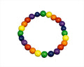 25 Pack Rainbow Colored Beaded Bracelets The Awareness Company