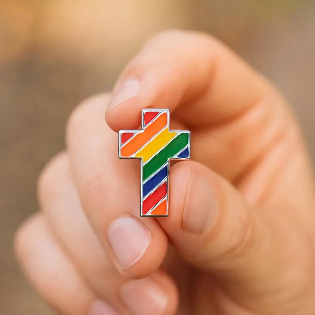 Rainbow Cross Shaped Pins The Awareness Company
