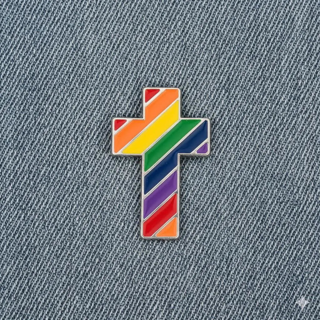 Rainbow Cross Shaped Pins The Awareness Company