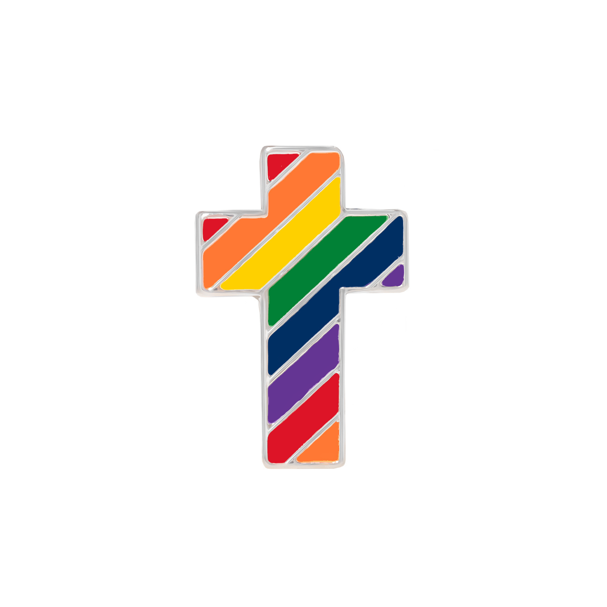 Rainbow Cross Shaped Pins The Awareness Company