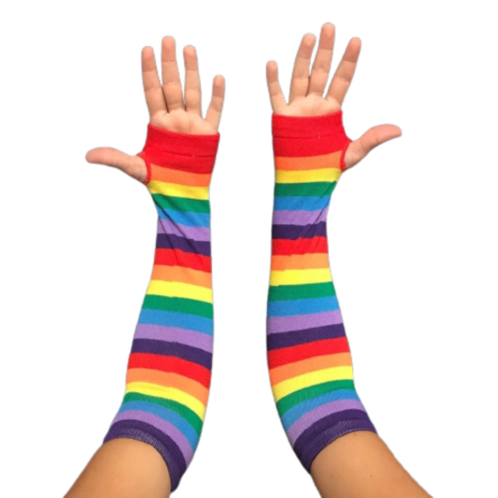 25 Pairs Rainbow Fingerless Gloves The Awareness Company