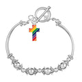 Rainbow Flag Cross Partial Beaded Bracelets The Awareness Company
