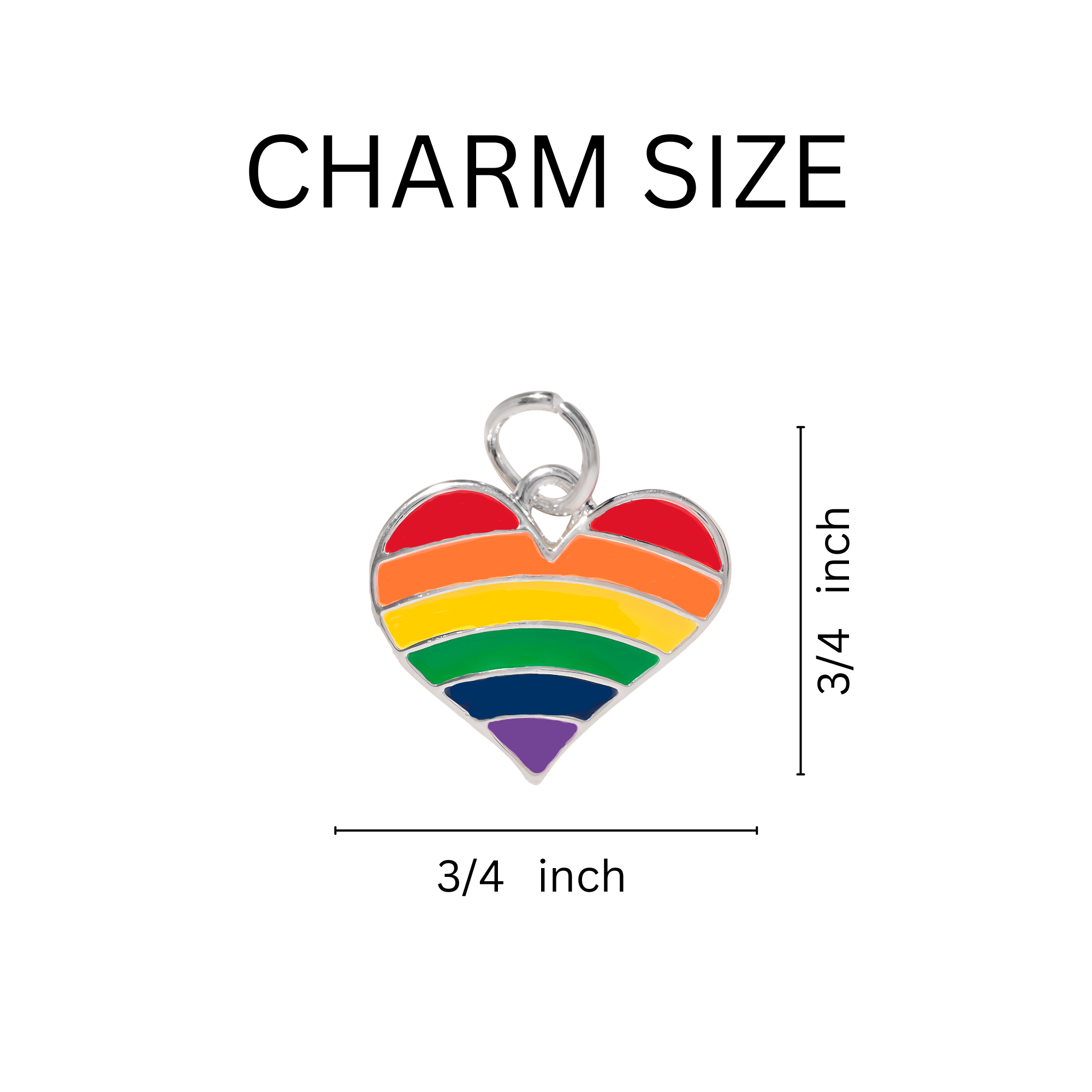 Rainbow Flag Heart Earrings The Awareness Company