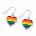 Rainbow Flag Heart Earrings The Awareness Company