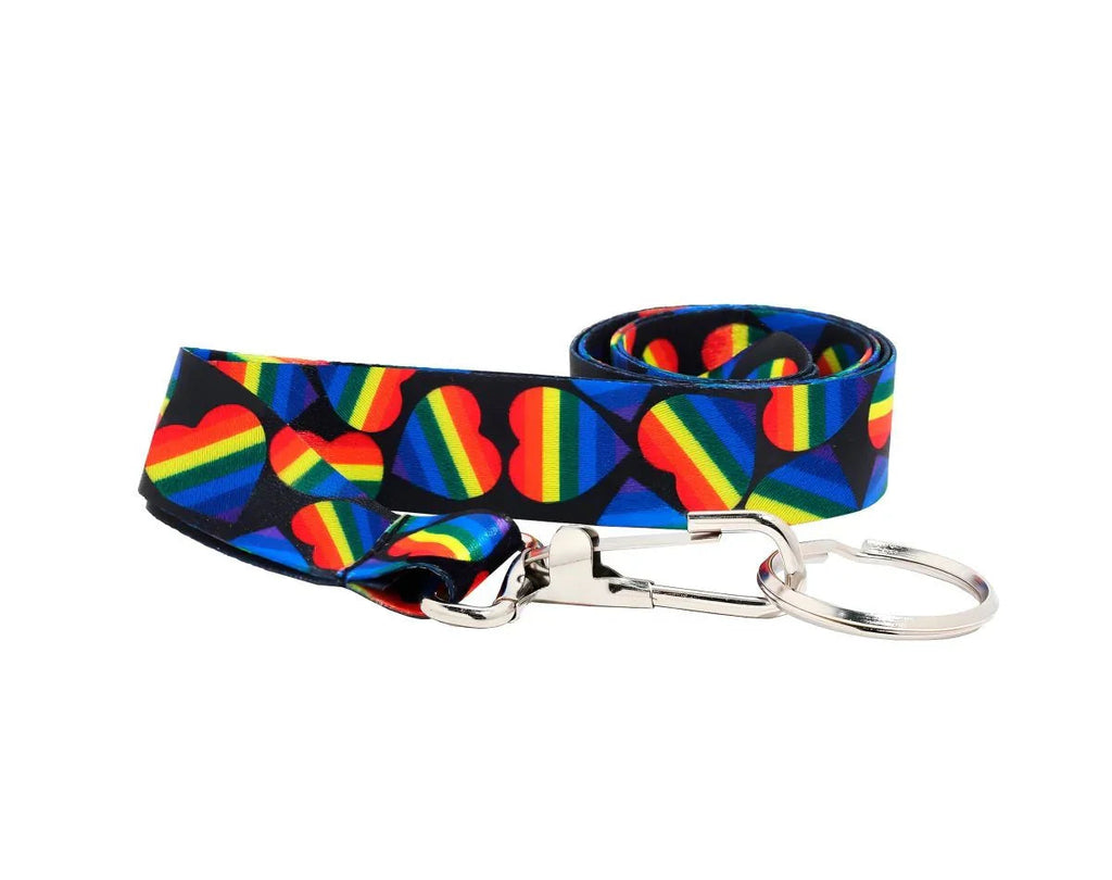Rainbow Flag Heart Lanyards The Awareness Company