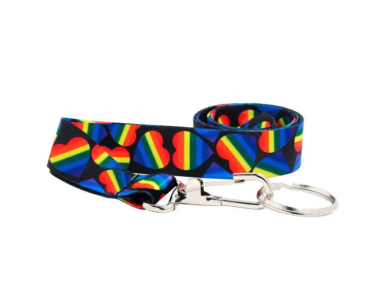 Rainbow Flag Heart Lanyards The Awareness Company
