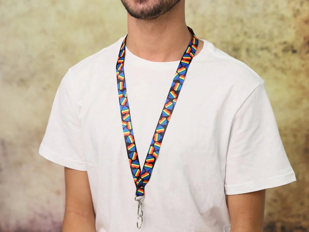 Rainbow Flag Heart Lanyards The Awareness Company