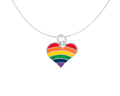 Rainbow Flag Heart Necklaces The Awareness Company