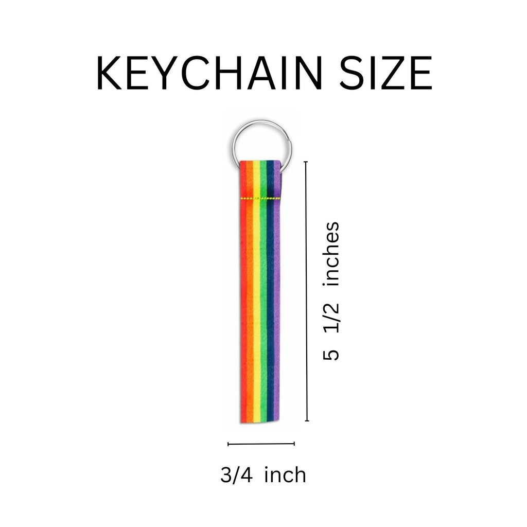 Rainbow Flag Lanyard Style Keychains The Awareness Company