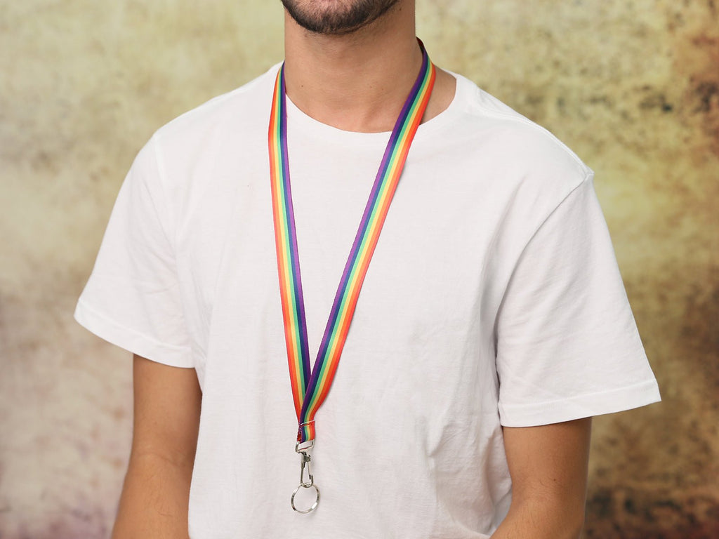 10 Pack Rainbow Flag Lanyards The Awareness Company