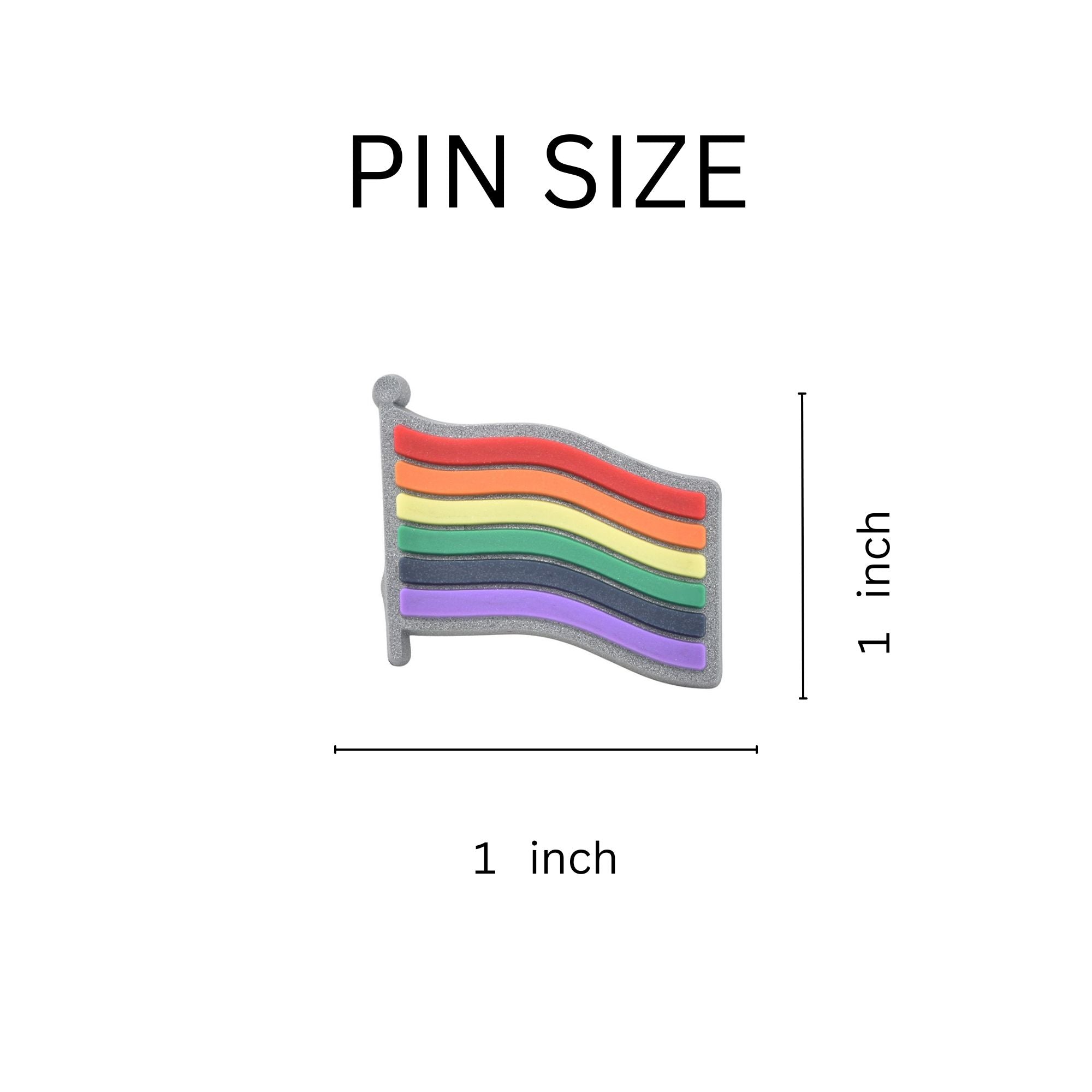 Rainbow Flag Silicone Pins The Awareness Company