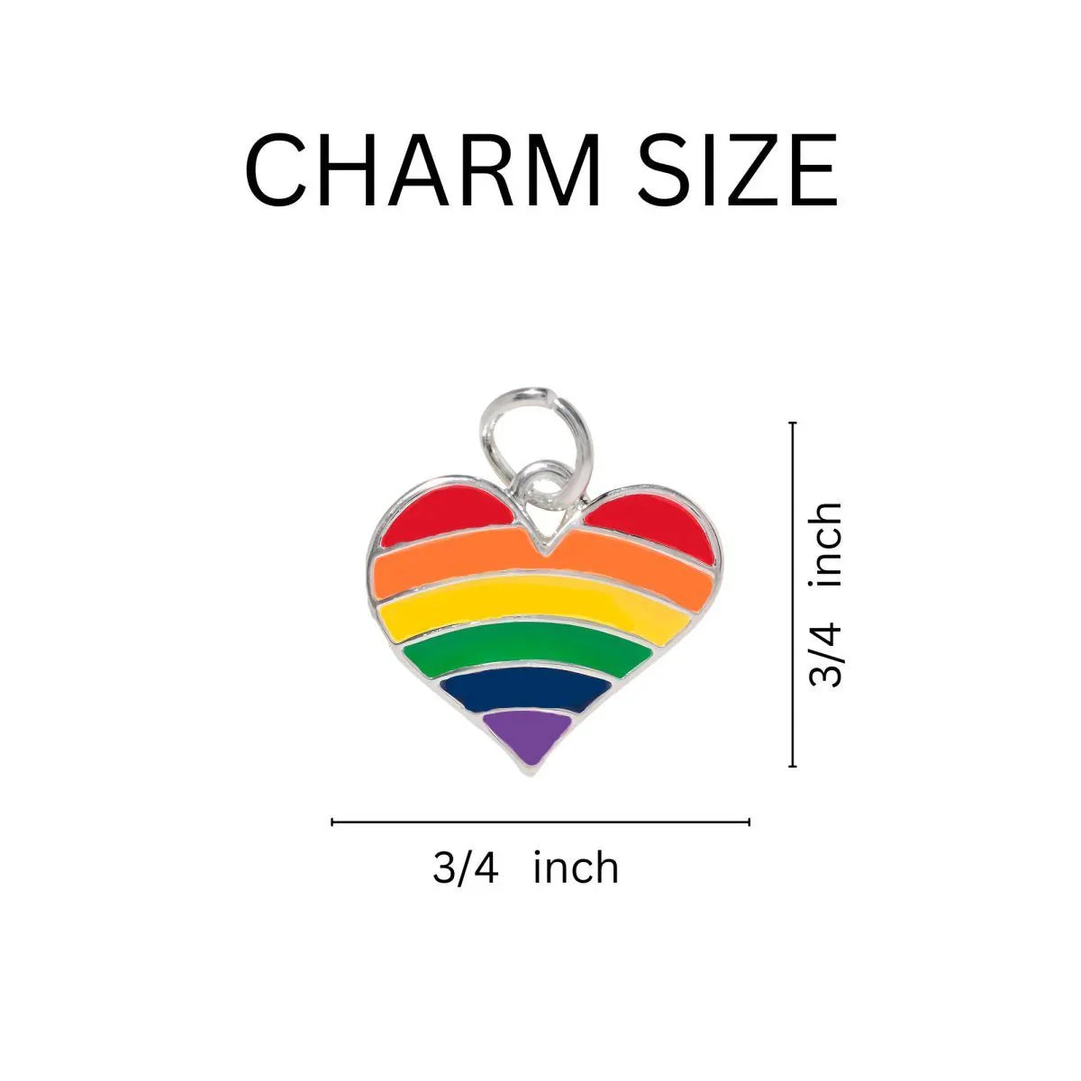 Rainbow Heart Flag Black Cord Bracelets The Awareness Company