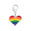 Rainbow Heart Flag Hanging Charms The Awareness Company