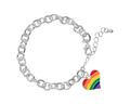 Rainbow Heart Gay Pride Charm Bracelets The Awareness Company