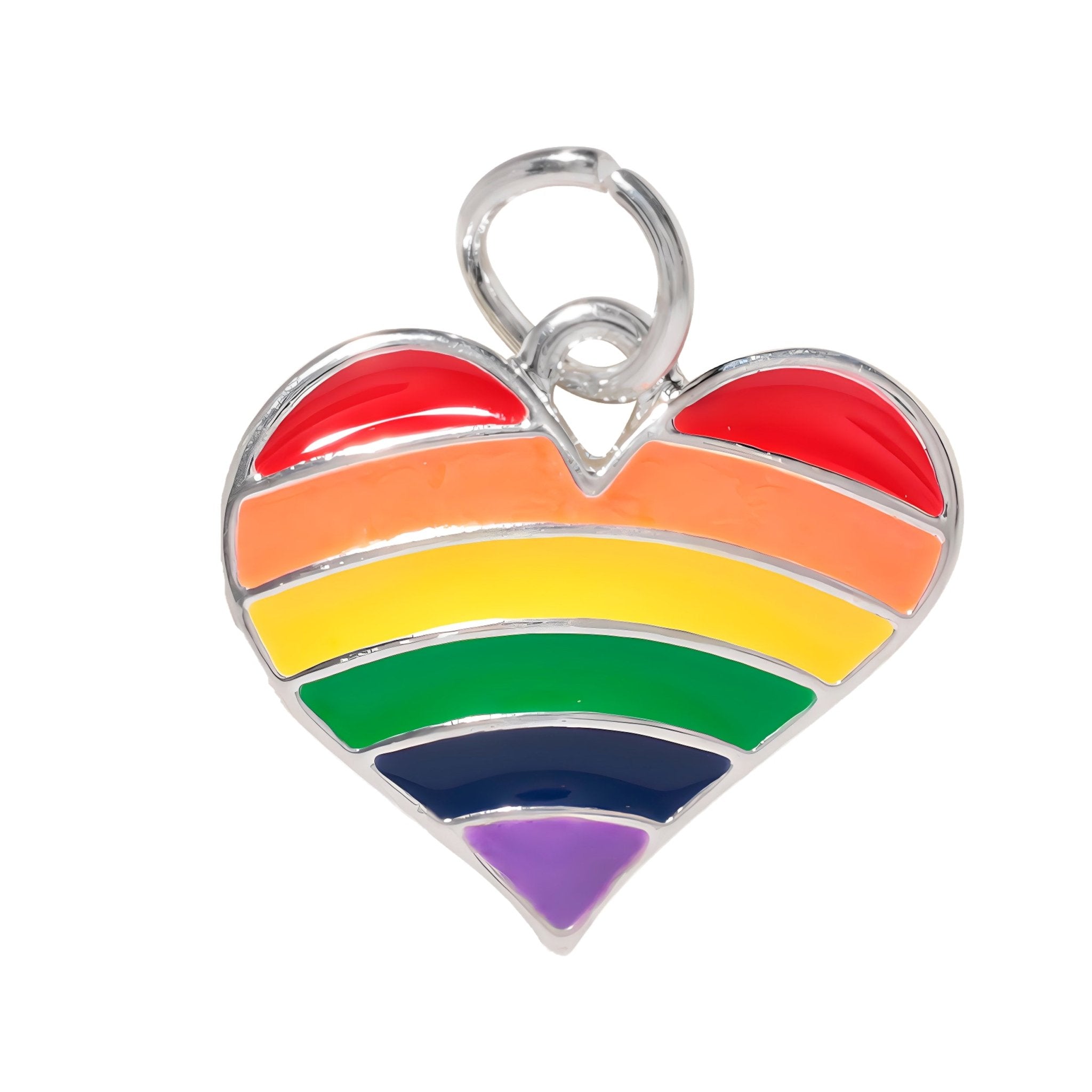 Rainbow Heart Gay Pride Charms The Awareness Company