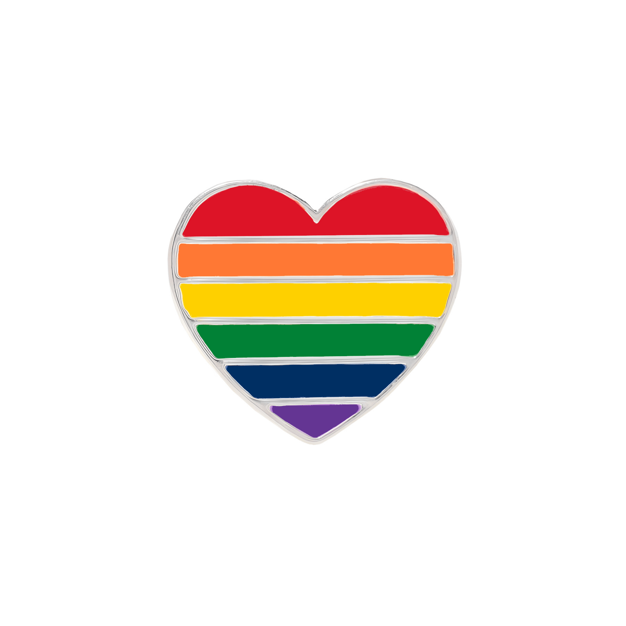 10 Pack Rainbow Heart Shaped Pins The Awareness Company