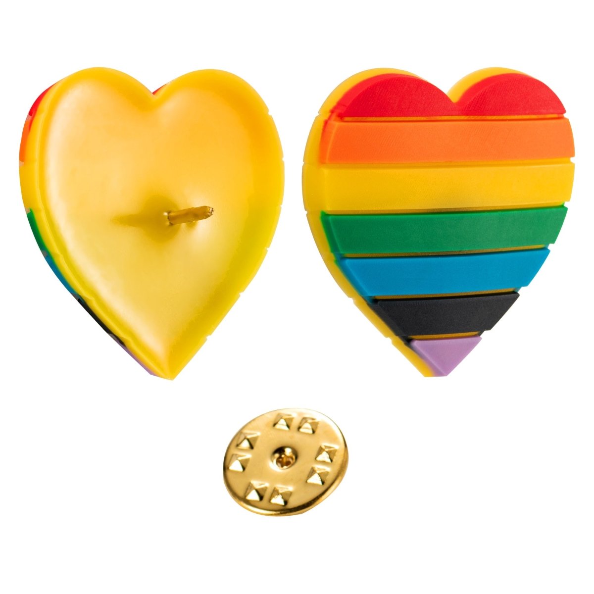 Rainbow Heart Silicone Pins The Awareness Company