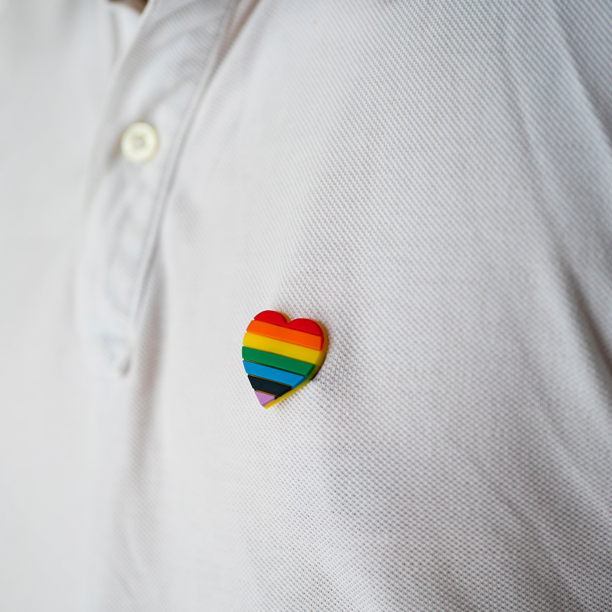 10 Pack Rainbow Heart Silicone Pins The Awareness Company