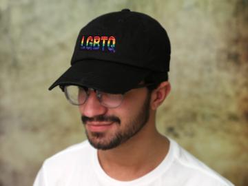 Rainbow LGBTQ Baseball Hats in Black The Awareness Company