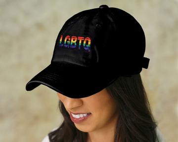 Rainbow LGBTQ Baseball Hats in Black The Awareness Company